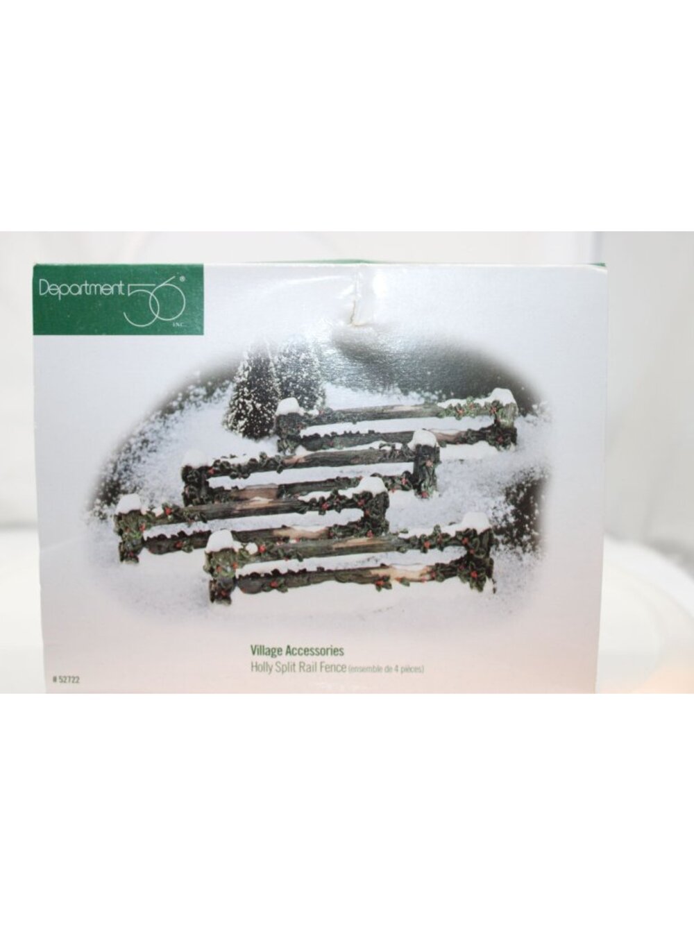 Dept 56 Village Accessories - Holly Split Rail Fence